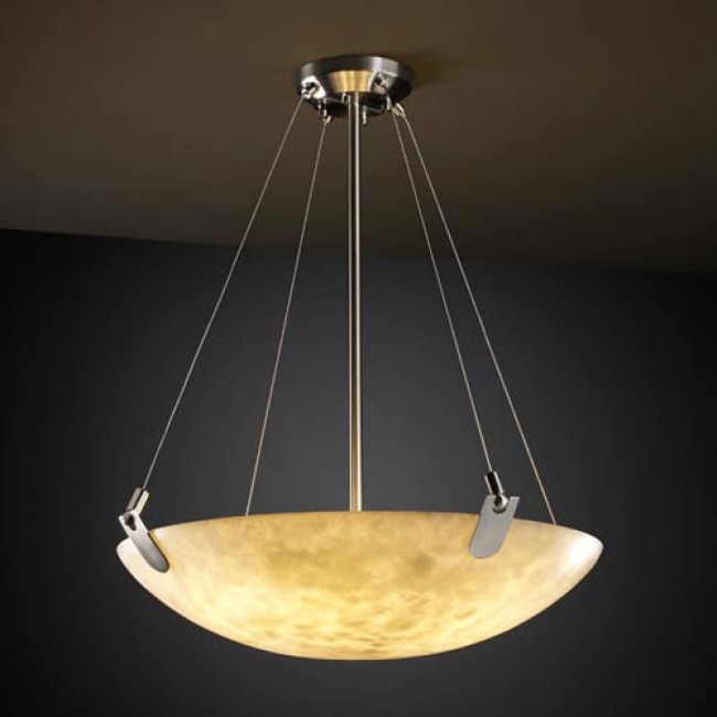 Group Clouds 36-Inch Bowl 6000 Lumen LED Pendant with U-Clips