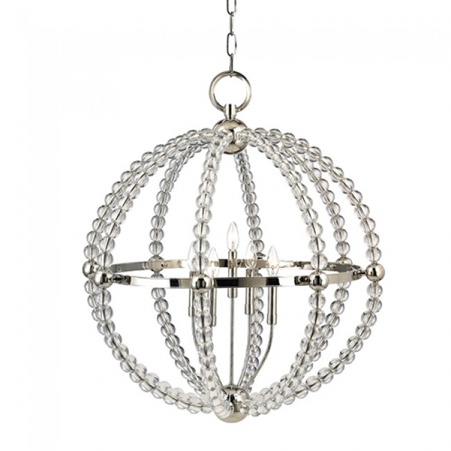 Polished Nickel Three-Light Pendant