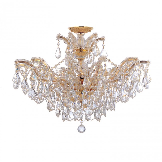 Group Maria Theresa Gold 12-Light Semi Flush Mount with Spectra Crystal