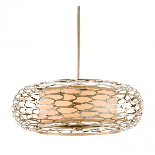 Modern Silver Five-Light Pendant