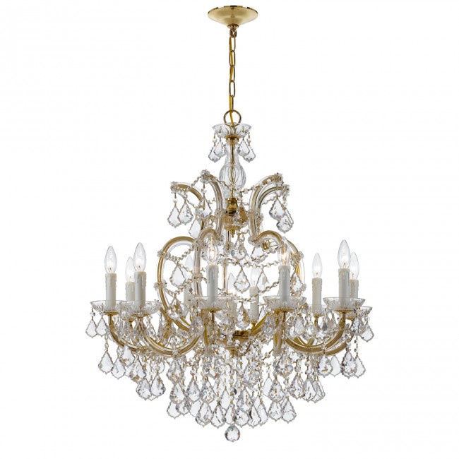 Gold 11-Light Swarovski Spectra Chandelier