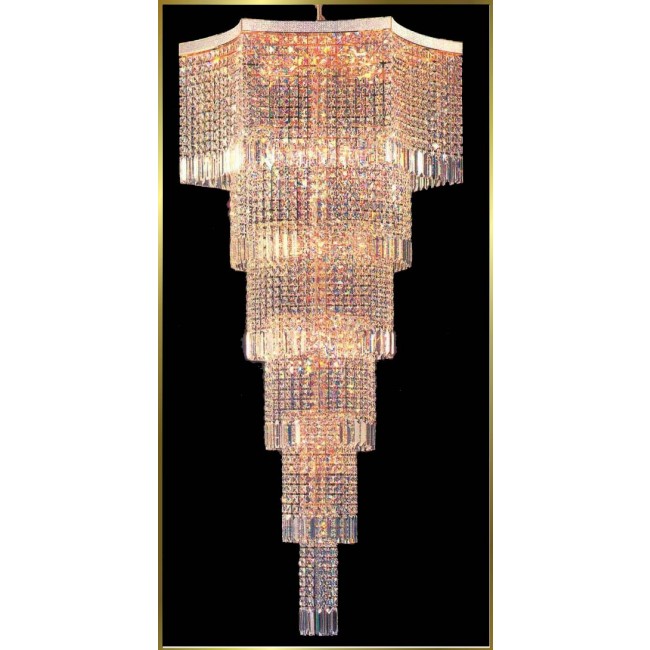 Entryway chandelier / foyer chandelier in gold plated finish