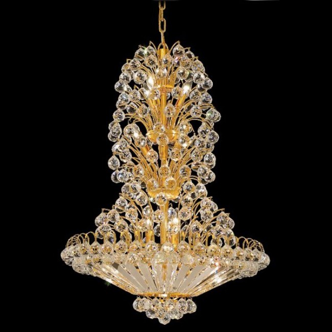 Gold plated 14 Light crystal Chandelier