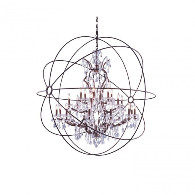 Geneva Rustic Intent Sixty-Inch Pendant with Clear Crystals