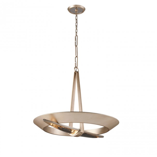 Silver Leaf Eight-Light LED Pendant