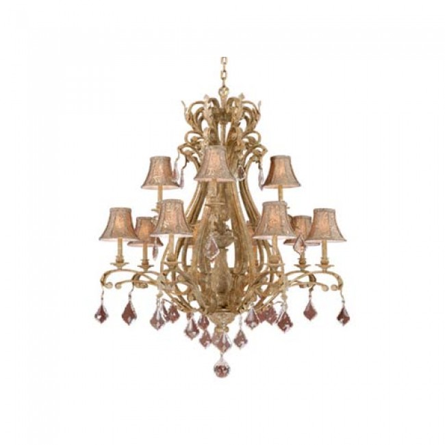 Phoenician Platinum Twelve-Light Chandelier