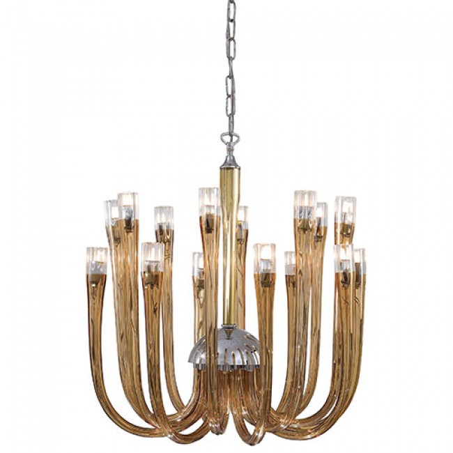 Topaz Glass 16-Light Chandelier