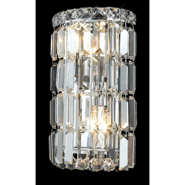 2 Lights crystal wall sconce
