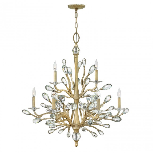 Nine-Light Two Tier Chandelier