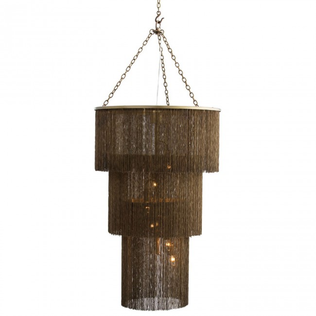  Charlotte Brass Six-Light Chandelier