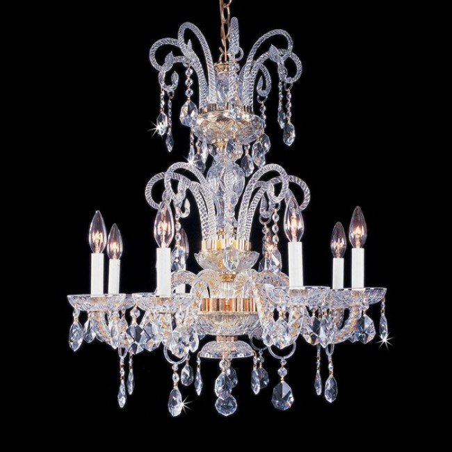 Gold plated 8 Lights Bohemian Crystal chandelier
