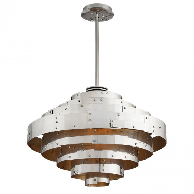 Vintage Aluminum One-Light Thirty-Two-Inch LED Pendant