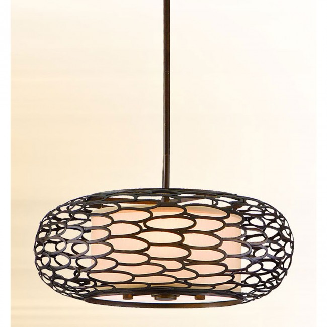 Bronze Three-Light Convertible Pendant