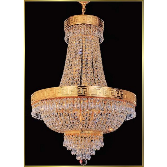 12 lights crystal chandelier in gold plated finish