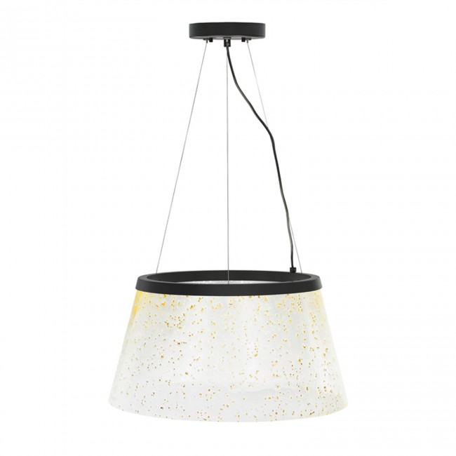 Duke Bronze Large One-Light LED Pendant with Silver Mica Shade