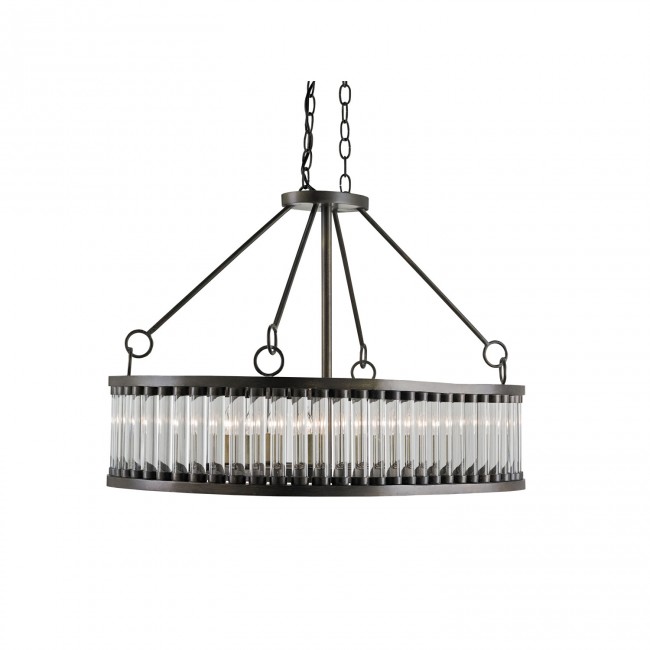 Bronze Verdigris Eight-Light Pendant