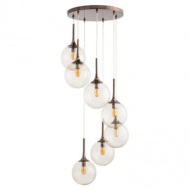 Home McKinley Smoke Seven-Light Fixed Chandelier