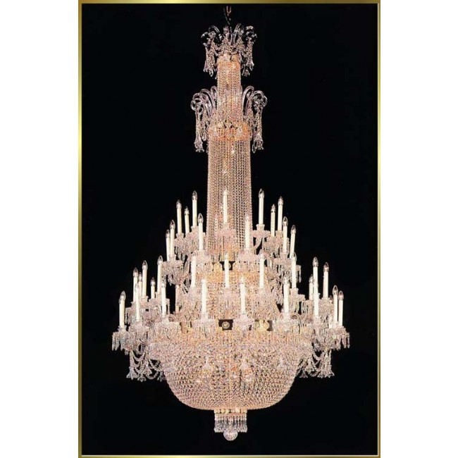 Empire luxury crystal chandelier in gold plated finish