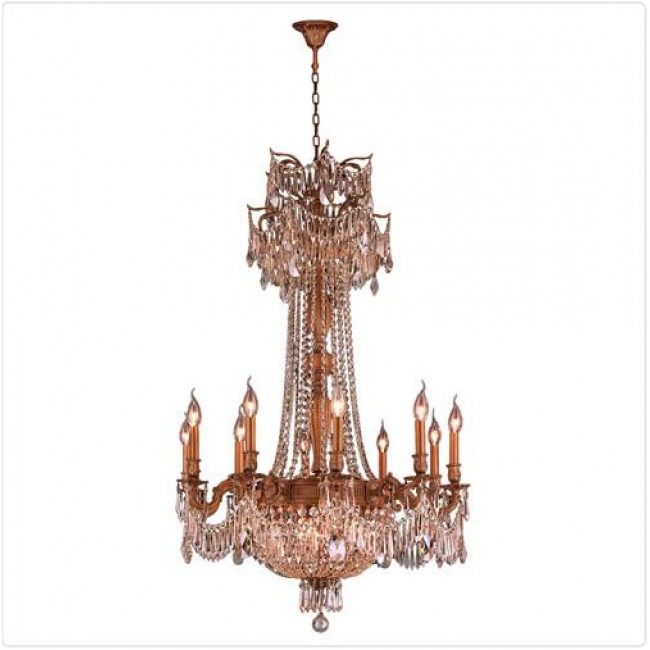French Gold Fifteen-Light Chandelier