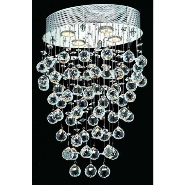 4 Light contemporary chandelier Chrome plated