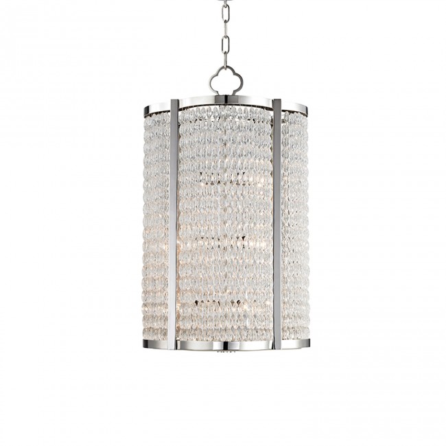 Polished Nickel Eight-Light Pendant