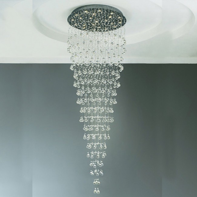 Beverly Polished Chrome 22-Light Chandelier