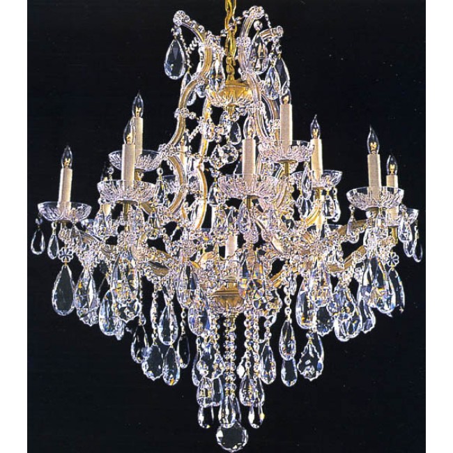 13 Light Maria Theresa chandelier dressed with 25% Full Lead crystal