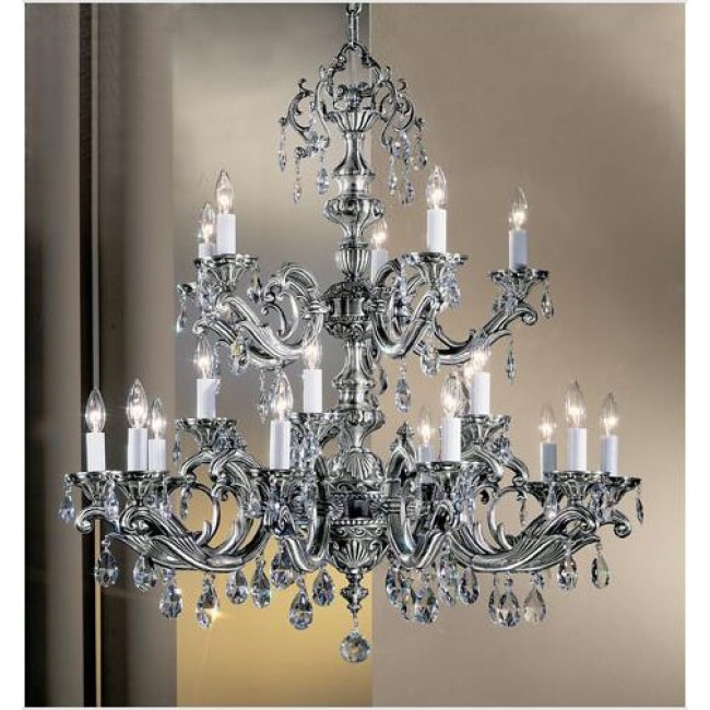 Silver Twenty-Light Chandelier