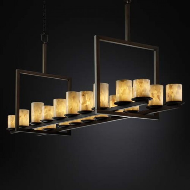 Group Alabaster Rocks! Dakota Twenty-Light Bridge Island Pendant