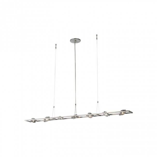 Calix Satin Nickel Seven-Light LED Pendant
