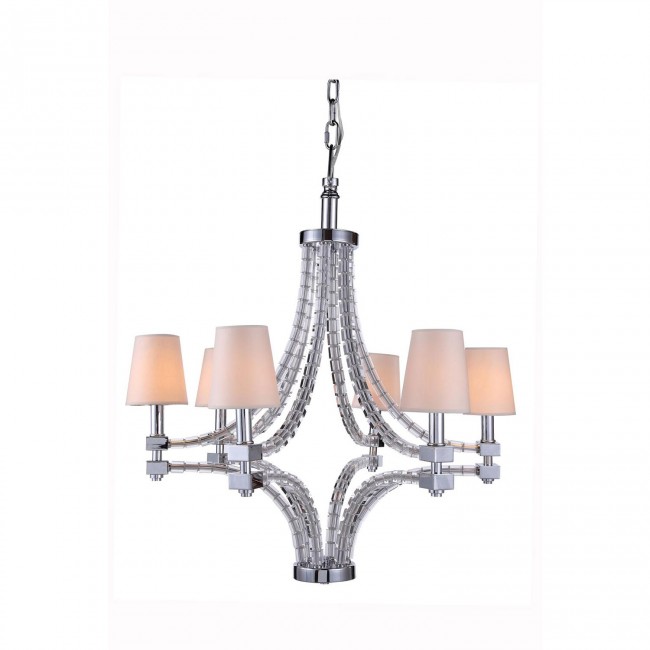  Polished Nickel Thirty-Six-Inch Chandelier