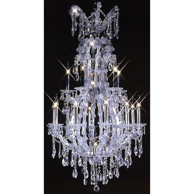 25 Light Maria Theresa chandelier dressed with 25% Full Lead crystal