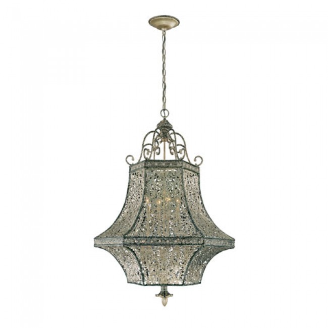 Bellini Rustic Silver Eight-Light Lantern Pendant