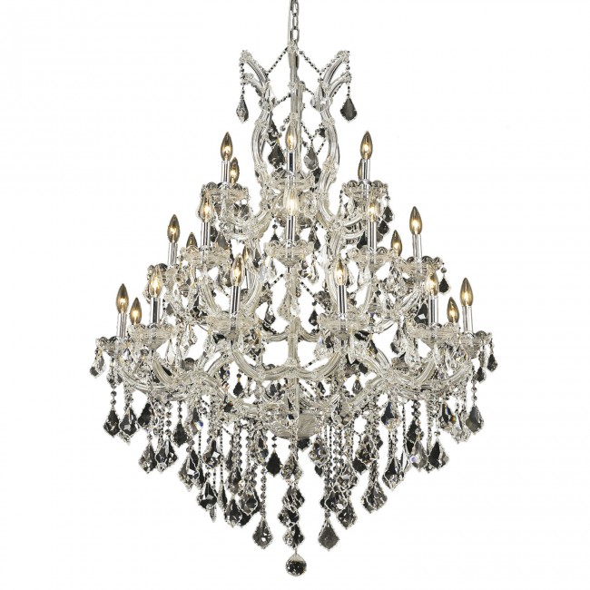 Maria Theresa Chrome Twenty-Eight Light Chandelier with Clear Royal Cut Crystals