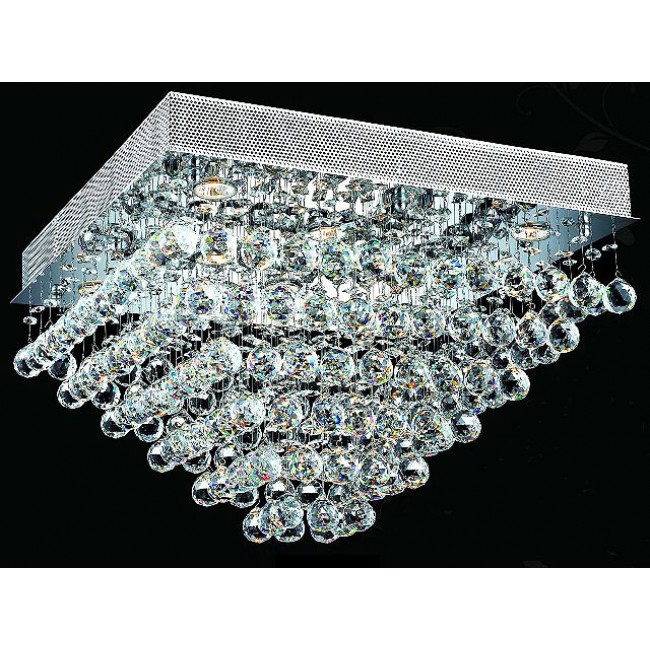 polished chrome Contemporary Crystal Chandelier droped with crystal balls