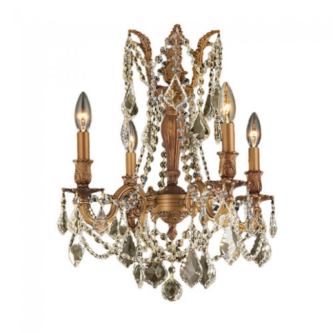 French Gold Four-Light Chandelier