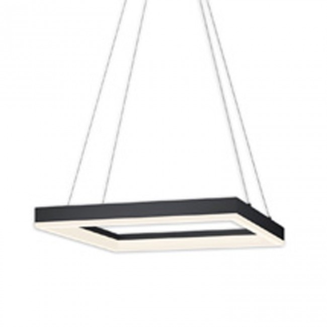 Satin Black LED 19-Inch Square Pendant