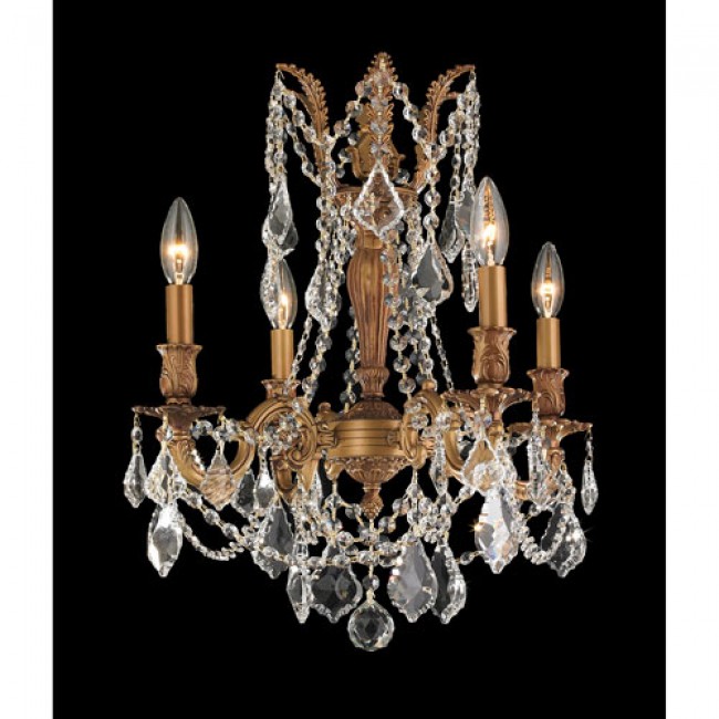 French Gold Four-Light Chandelier