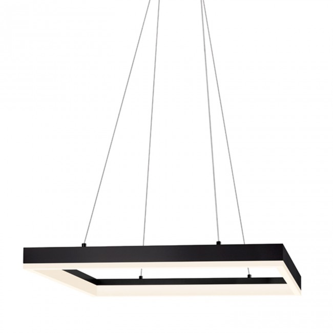 Satin Black LED 23-Inch Square Pendant