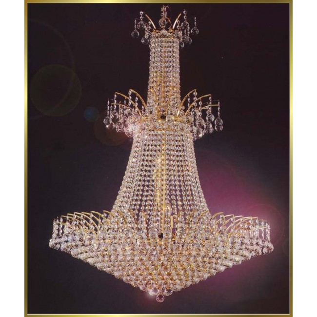 Entryway/ foyer crystal chandelier in gold plated finish