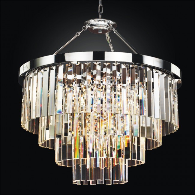  Timeless Chrome 28-Inch Convertible Chandelier