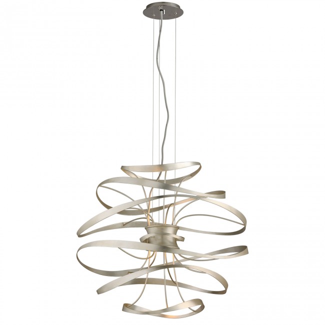 Silver Leaf 26-Inch Two-Light LED Pendant