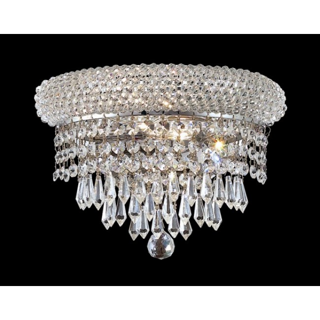2 Lights crystal wall sconce