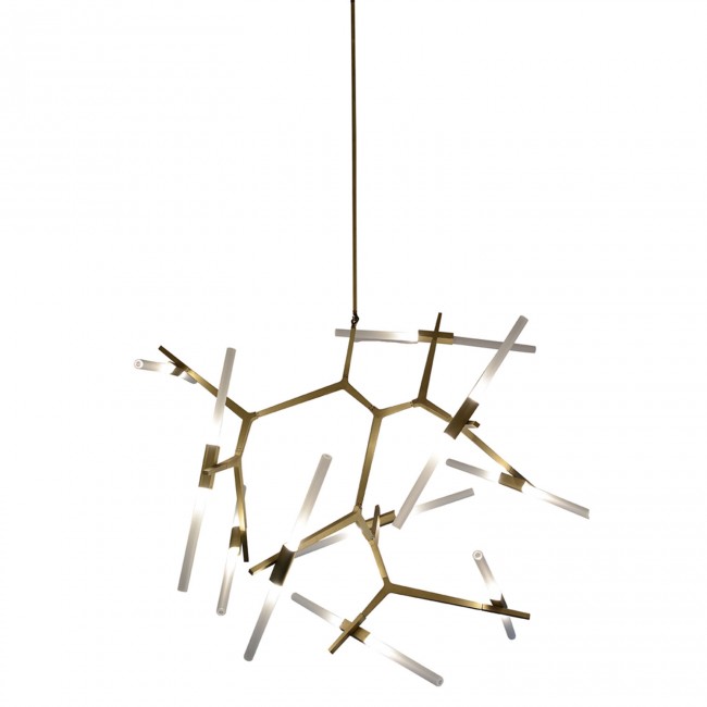 Brushed Brass 20-Light Chandelier