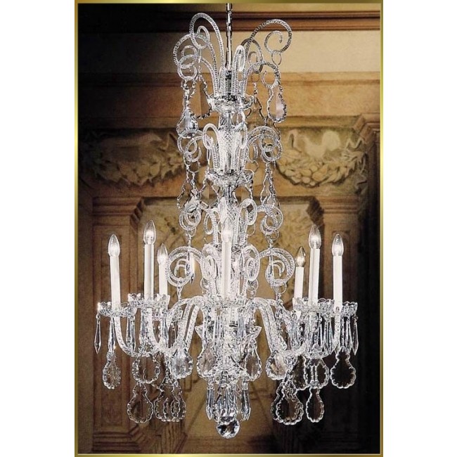 8 Lights Bohemian Crystal chandelier in polished chrome finish