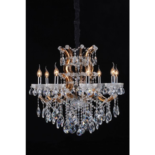 Gold plated 8 light traditional crystal Chandelier