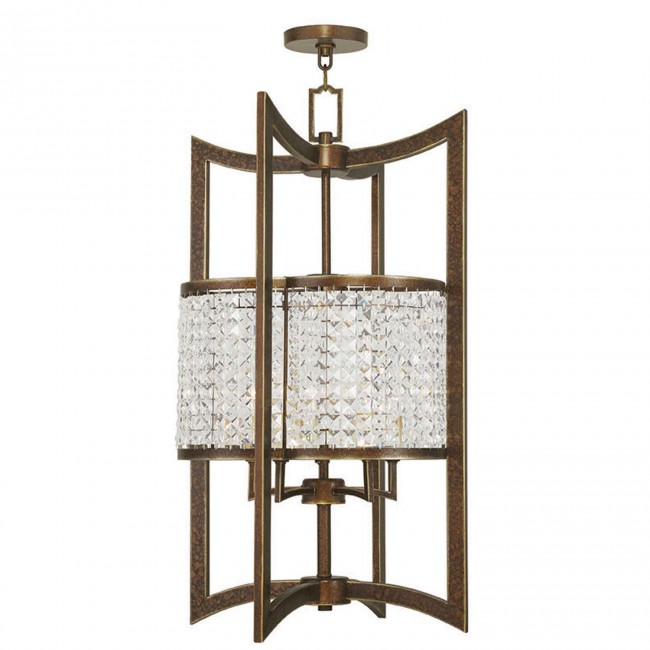 Grammercy Hand Painted Palacial Bronze 17-Inch Five-Light Pendant