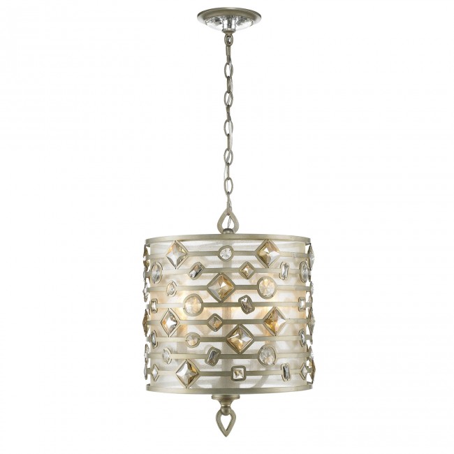 Coronada White Gold Three Light Pendant