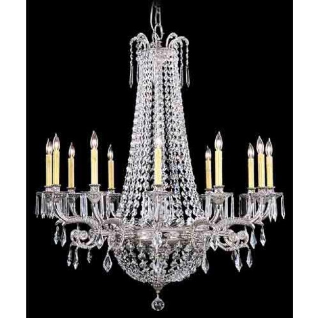 Silver Twelve-Light Chandelier