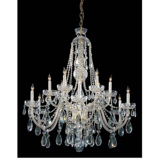 Brass Six-Light Chandelier